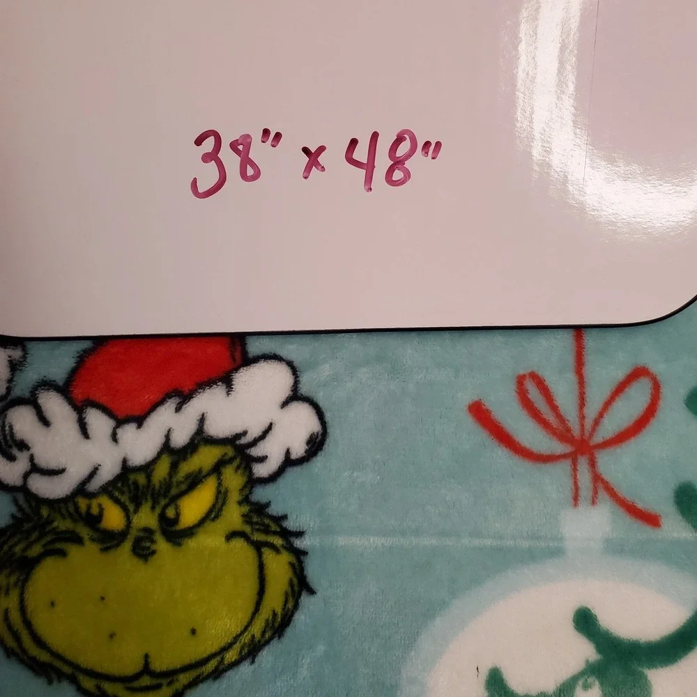 The Grinch Plush Throw Blue Blanket‎ Christmas Holiday Max Dog Stars 38x48